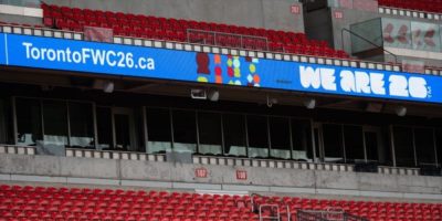 BMO Field World Cup signage