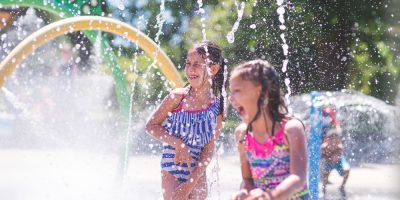 stress-free fun at splash pads and playgrounds