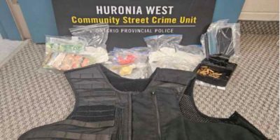 Drugs and related paraphernalia seized by Huronia West OPP as a result of their drug trafficking investigation.