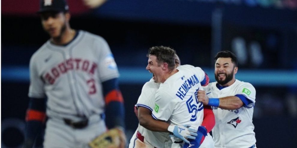 Heineman has walk-off RBI in 10th inning as Blue Jays rally past Astros 4-3