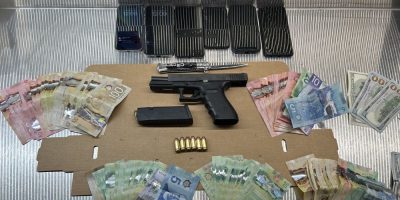 Cash, weapons seized by OPP in Orillia