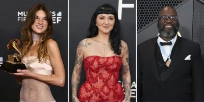 AP - Amy Allen, Julia Michaels, Sebastian Cole 66th Grammys