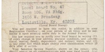 Christie Auctions - Muhammad Ali draft card
