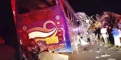 At least 63 people killed in a crash of buses and other vehicles in western Uganda