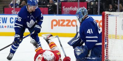 Domi scores late winner as Leafs fan Flames 4-3