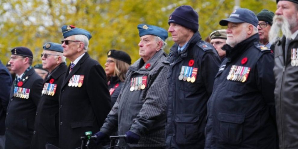 Veterans, families brave cold to mark Remembrance Day
