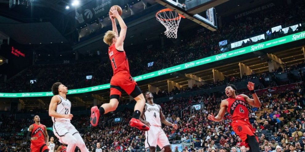 Raptors beat Nets to win seventh straight; Barrett leaves game early with knee sprain