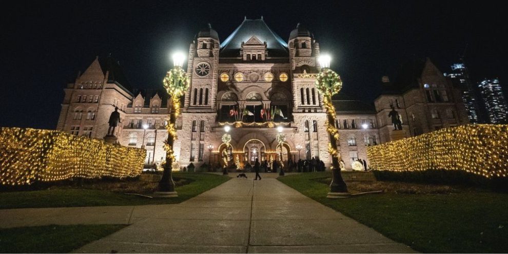 CP - Ontario Legislature holiday lights