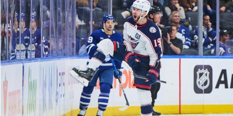 Fantilli's three points powers Blue Jackets over Maple Leafs in overtime