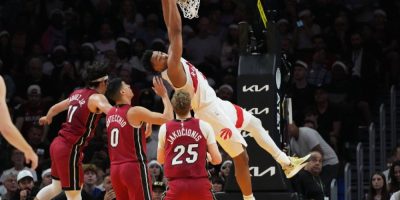 Barnes scores 27, Raptors ease past reeling Heat 112-91. It's Miami's 9th loss in an 11-game span