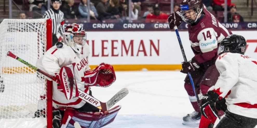 Hage scores in OT, Canada squeaks by Latvia 2-1 at world junior hockey championship
