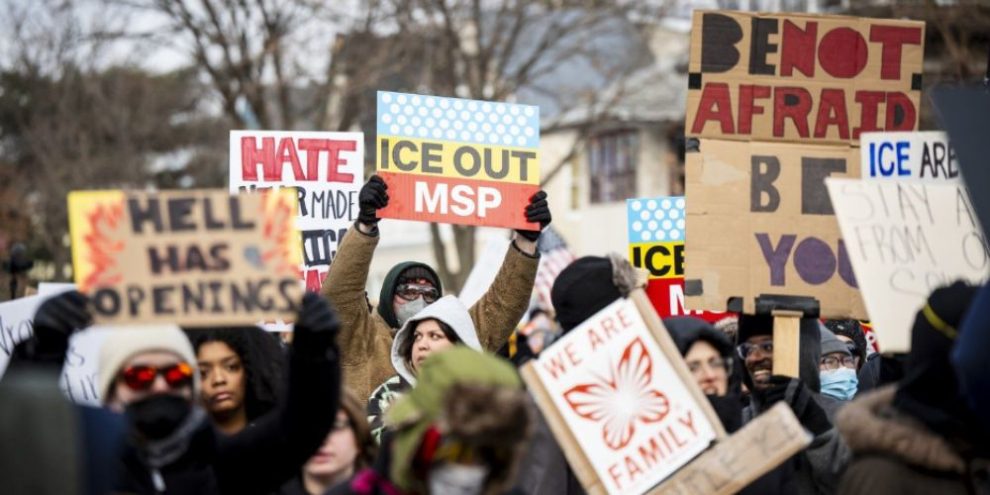 'You cannot break us': Protesters rally in Minneapolis after ICE fatal shooting