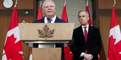 Rift surfaces between Doug Ford and Mark Carney over EV deal with China