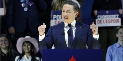 Conservatives vote to keep Pierre Poilievre as leader after speech in Calgary