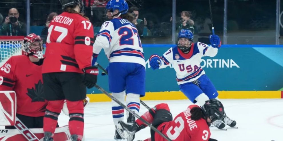 Canada falls to U.S. 5-0 in Olympic women’s hockey