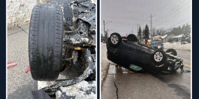 No treads on tires as SUV rolls in Barrie