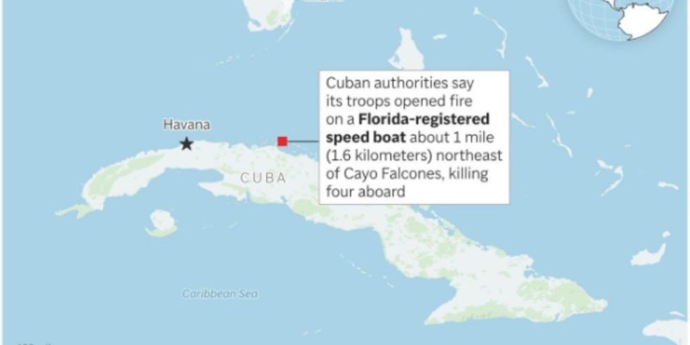 Cuba says 4 killed in speedboat shooting were attempting to infiltrate the country