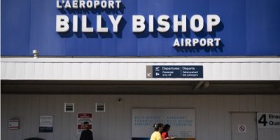 Passengers arriving at Billy Bishop Toronto City Airport on July 19, 2024