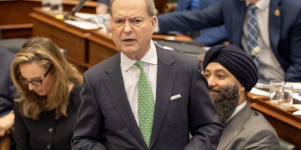 Ontario Finance Minister Peter Bethlenfalvy speaks in the Legislature during Question Period on March 24, 2026.