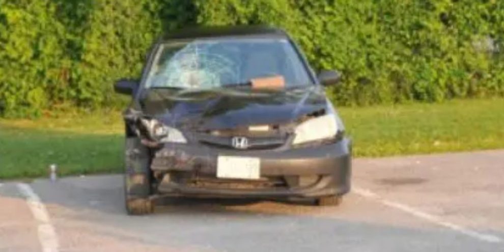 Vehicle involved in the 2014 collision that struck a pedestrian in Barrie.