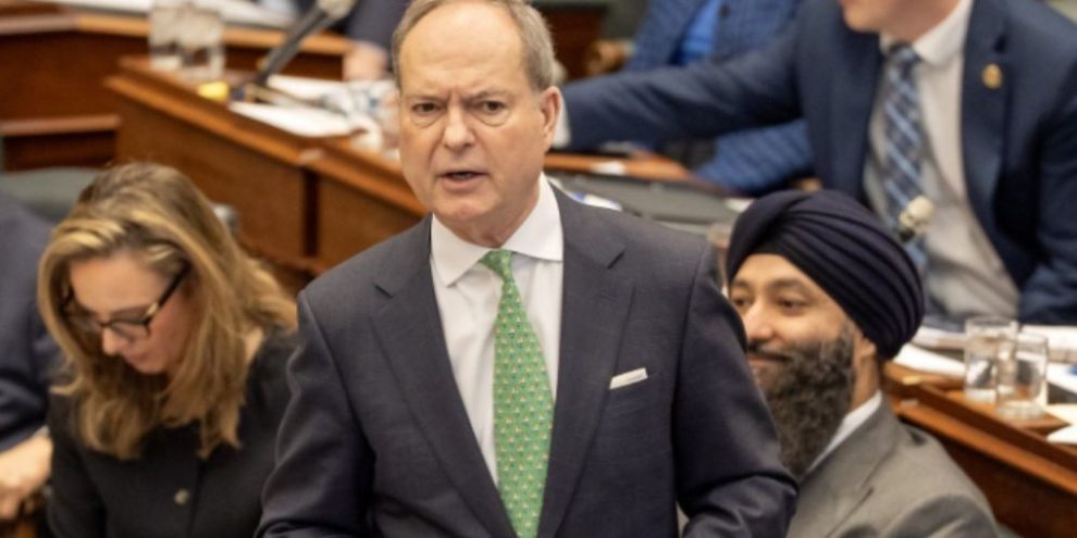 Ontario Finance Minister Peter Bethlenfalvy speaks during Question Period in the Legislature in Toronto on March 24, 2026.