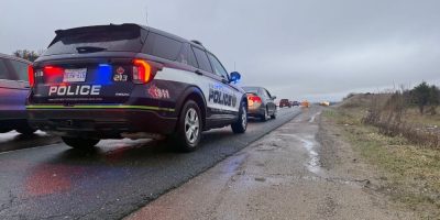 South Simcoe Police vehicle stop involving a car later towed after being pulled over twice in one morning in Innisfil area