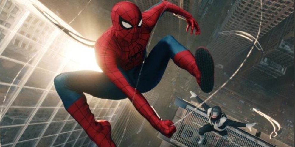 Spider-Man and Boomerang appear in a scene from Spider-Man: Brand New Day, swinging through action in a high-energy sequence from the upcoming film.