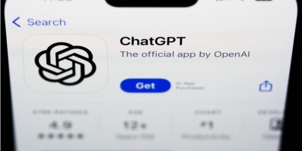 ChatGPT logo displayed on a smartphone screen in West Chester, Pennsylvania