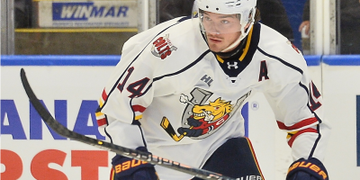 Barrie Colts forward Calvin Crombie during OHL action
