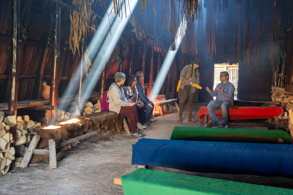 Spring Tour of Long House at Sainte-Marie Among The Hurons 