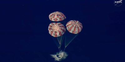 NASA Artemis II Orion capsule splashes down in the Pacific Ocean after returning from a historic crewed lunar flyby mission