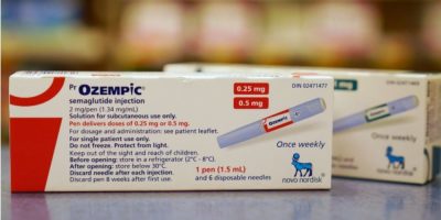 Ozempic diabetes medication on display at a Toronto pharmacy as Health Canada approves new generic versions of semaglutide.