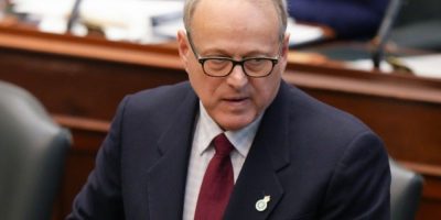Alt Text: Ontario Solicitor General Michael Kerzner attends Question Period at the Ontario Legislature in Toronto on Nov. 28, 2023.