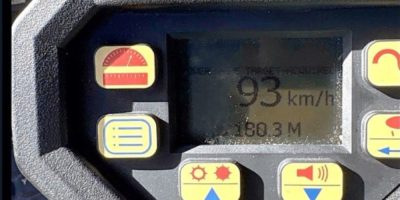 Barrie Police Service image related to a stunt driving charge on Yonge Street where a driver was clocked at 93 km/h in a 50 zone.
