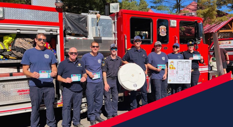 Going door-to-door to promote fire safety