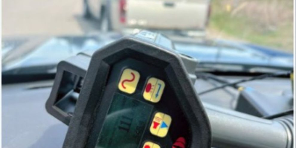 Barrie Police cruiser after officers say a 77-year-old Barrie driver was caught travelling 111 km/h on Essa Road near Salem Road.
