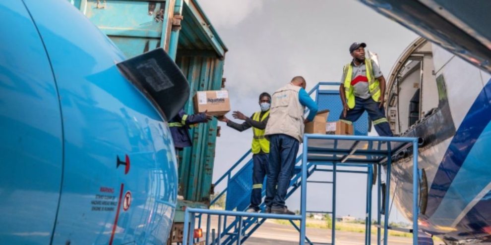UNICEF supplies being off-loaded at Bunia National Airport in Congo during Ebola outbreak response efforts in May 2026.