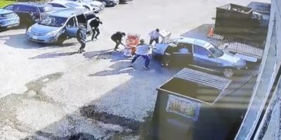 Image released by South Simcoe Police showing suspects sought in connection with a $300,000 theft at The 400 Market in Innisfil.