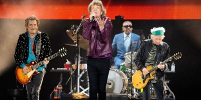 Ronnie Wood, Mick Jagger, Steve Jordan and Keith Richards of The Rolling Stones perform live during the Hackney Diamonds tour in Chicago on June 27, 2024.
