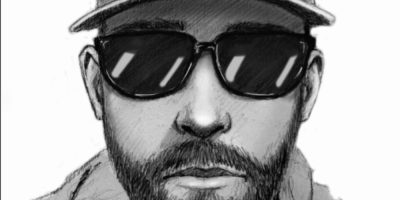 Composite sketch created by an OPP forensic artist depicting a man police want to identify in connection with an incident involving a child in Stayner.