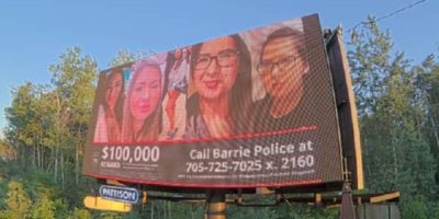 Digital billboard campaign featuring Autumn Shaganash launched by Barrie Police to raise awareness about her disappearance.