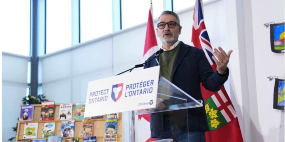 Ontario Education Minister Paul Calandra speaks at a school announcement in Ottawa, addressing new attendance expectations for students.
