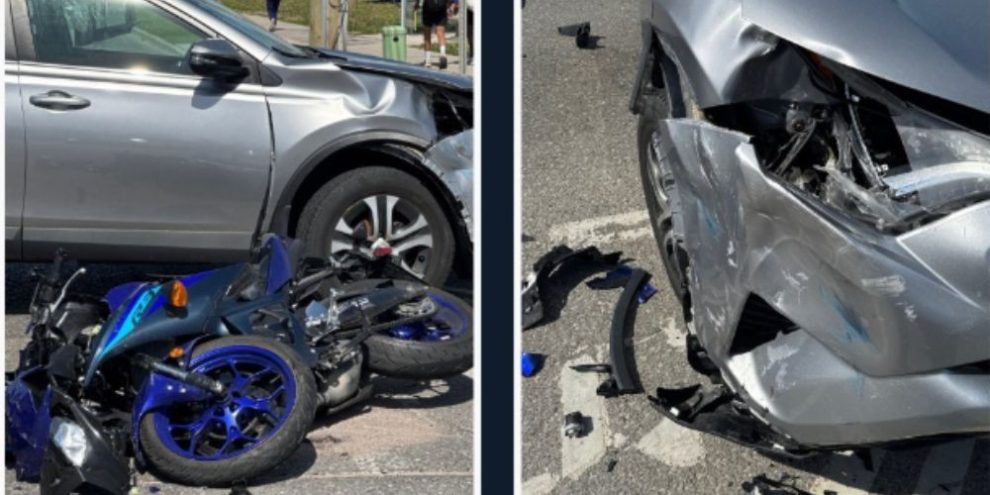 Barrie Police Service image showing aftermath of a collision scene (crash not identified)