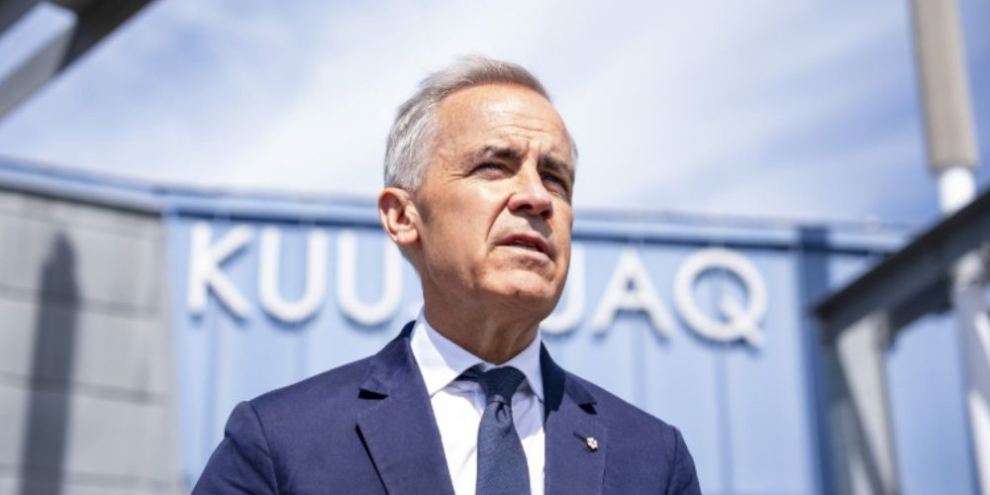Prime Minister Mark Carney speaks at a press conference ahead of an Inuit-Crown Partnership Committee meeting in Kuujjuaq, Quebec.