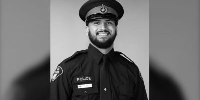 An Ontario Provincial Police officer, Const. Tarun Bali, was killed in the line of duty in Hearst, Ont. on June 9, 2026. (OPP Commisioner Thomas Carrique/X)