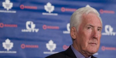 Cliff Fletcher speaks during a Toronto Maple Leafs news conference after being introduced as interim general manager in Toronto in January 2007.