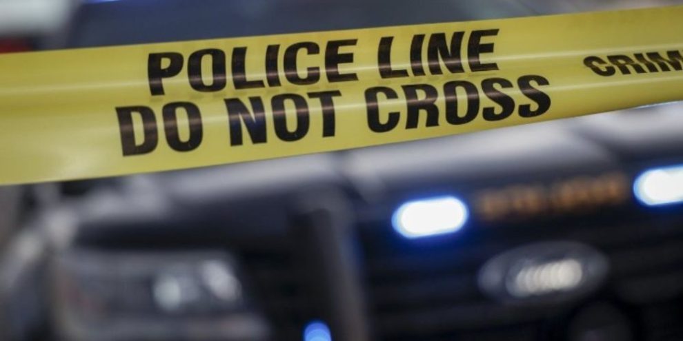 Police tape at a crime scene in Calgary. (The Canadian Press)