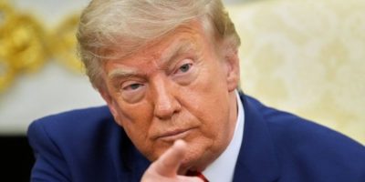 U.S. President Donald Trump speaks during a meeting with Lebanese President Joseph Aoun in the Oval Office at the White House in Washington on July 21, 2026.