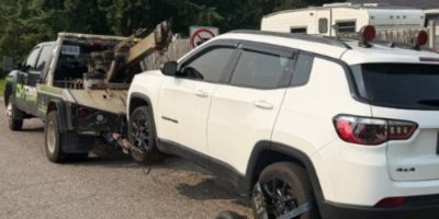 Vehicle pulled over during a South Simcoe Police stunt driving investigation in Innisfil