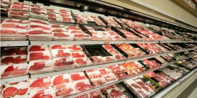 Cuts of beef displayed in the meat section of an Atlantic Superstore grocery store in Halifax.